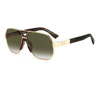 Dsquared2 Man Dsquared2 D2 0028/S 06J/9K Sunglasses Metal Gold Green Geometric Shaded