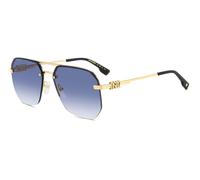 Dsquared2 Man Dsquared2 D2 0103/S LKS/08 Sunglasses Metal Gold Blue Geometric Normal Shaded