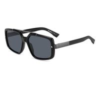 Dsquared2 Man Dsquared2 D2 0120/S 807/IR Sunglasses Acetate Black Grey Squared