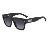 Dsquared2 Man Dsquared2 ICON 0004/S P5I/9O Sunglasses Acetate Black-opaque Grey Squared Shaded