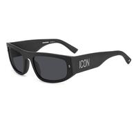 Dsquared2 Man ICON 0016/S 003/IR Sunglasses Acetate Black-opaque Grey Squared