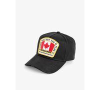 Dsquared2 Mens Black Canadian Flag-embroidered Cotton-canvas Baseball Cap