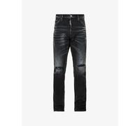Dsquared2 Mens Black Cool Guy Regular-fit Tapered-leg Denim Jeans 38