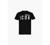 Dsquared2 Mens Black D2 Cool Fit Short-sleeve Cotton-jersey T-shirt Xl