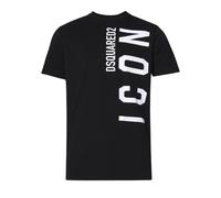 Dsquared2 Mens Black T-shirt Large Icon White Logo Cotton - Size X-Large