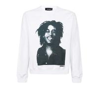 Dsquared2 Mens Bob Marley Cool Fit Sweatshirt (White) Cotton - Size Large