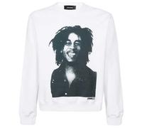 Dsquared2 Mens Bob Marley Cool Fit White Sweatshirt Cotton - Size Large