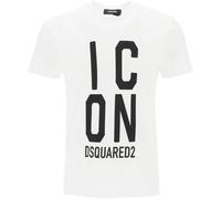 Dsquared2 Mens Bold Icon Logo Cool Fit White T-Shirt Cotton - Size Medium