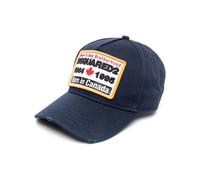 Dsquared2 Mens Born in Canada Badge Navy Blue Baseball Cap Cotton - One Size
