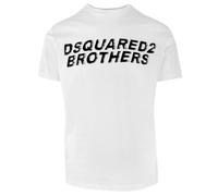 Dsquared2 Mens Brothers Fading Logo White T-Shirt Cotton - Size X-Large