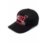 Dsquared2 Mens Brothers Printed Cotton Gabardine Cap Black - One Size