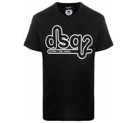 Dsquared2 Mens Cigarette Fit Bubble DSQ2 Logo Black T-Shirt - Size X-Small