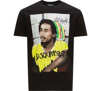Dsquared2 Men's Cool Fit Bob Marley Logo Black T-Shirt | Size: Large Dsquared2 Black L