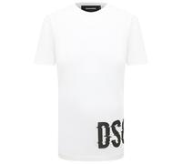 Dsquared2 Mens Cool Fit Large DSQ2 Logo White T-Shirt Cotton - Size Large