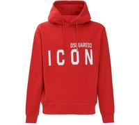 Dsquared2 Mens Cool Fit Large Icon Logo Dark Red Hoodie Cotton - Size Small