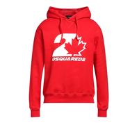 Dsquared2 Mens Cool Fit Maple Leaf Red Hoodie Cotton - Size X-Large
