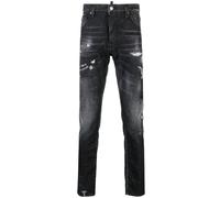 Dsquared2 Mens Cool Guy Jean Black Paint Splattered Ripped Wash Jeans Cotton - Size 32W/30L