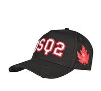 Dsquared2 Mens DSQ2 Maple Leaf Cap Sn22 in Black Cotton - One Size