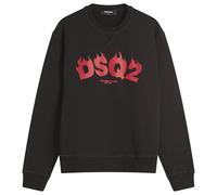 Dsquared2 Men's Flames Logo Cool Fit Crew Sweat Black