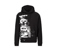 Dsquared2 Mens Hoodie Icon Splash Fit - Black Cotton - Size 2XL