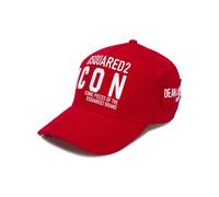 Dsquared2 Mens ICON Embroidered Baseball Cap in Red Cotton - One Size