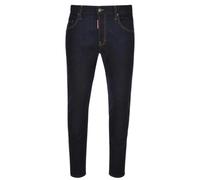 DSquared2 Mens Italian Address Logo Jeans - Navy Blue - Navy Blue - 32S - 99% Cotton/1% Elastane