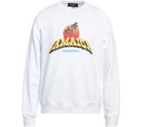 Dsquared2 Mens Jamaica Design White Sweatshirt Cotton - Size Medium