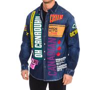 Dsquared2 Mens long sleeve denim shirt with patches S74DM0505-S30341 - Blue - Size EU 46