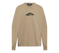 Dsquared2 Men's Long Sleeve Round T-shirt in Stone | Size: Medium Dsquared2 Stone M