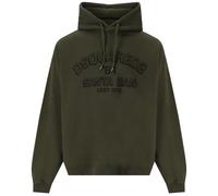 Dsquared2 Mens Loose Fit Santa Dan Logo Green Hoodie Cotton - Size Large