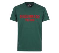 Dsquared2 Mens Milano Logo Cool Fit Green T-shirt Cotton - Size Medium