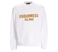 Dsquared2 Mens Milano Logo Cool Fit White Sweatshirt Cotton - Size Small