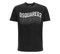 Dsquared2 Mens Multi Logo Wave Black T-Shirt Cotton - Size Small