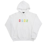 Dsquared2 Mens Multicoloured DSQ2 Logo White Hoodie Cotton - Size 2XL