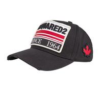 Dsquared2 Mens Since 1964 Embroidered Logo Black Cap Cotton - One Size