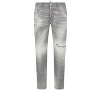 Dsquared2 Mens Skater Jean Paint Splatter Light Grey Wash Jeans Cotton - Size 38W/30L