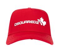 Dsquared2 Mens White Logo Family Red Hat Cotton - One Size