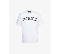 Dsquared2 Mens White Logo-print Relaxed-fit Cotton-jersey T-shirt S