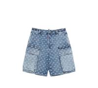 DSQUARED2 monogram-pattern denim shorts - Blue 44-46-52