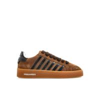 DSQUARED2 Rapper's Delight suede-leather striped sneakers - Brown 39-40-44-45-46