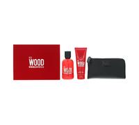 Dsquared2 Red Wood 3 Piece Gift Set: Eau De Toilette 100ml - Shower Gel 100ml -
