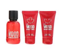 Dsquared2 Red Wood 3 Piece Gift Set: Eau de Toilette 50ml - Shower Gel 50ml - Body Lotion 50ml