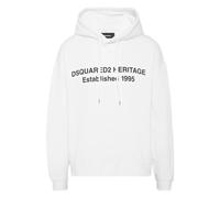 DSQUARED2 relax fit D2 Heritage hoodie - White XS-S-M-L-XL-XXL-XXXL