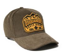 Dsquared2 Route Hiking Patch Baseball Cap Corduroy Hat Snapback Black Logo
