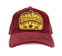 Dsquared2 Route Hiking Patch Baseball Cap Corduroy Hat Snapback Black Logo