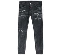 DSQUARED2 Skater Distressed Slim-leg Jeans - Black - 48 (IT48 / M)