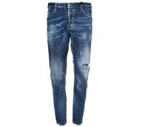 Dsquared2 Skater Jean Brown Badge Dark Blue Denim Pants - W32 - W32