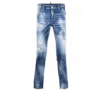 Dsquared2 Skater Jean Eviction Notice Badge Blue Denim Pants - W32 - W32