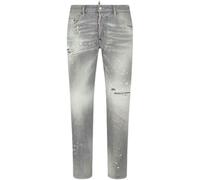 Dsquared2 Skater Jean Paint Splatter Light Grey Wash Jeans - W42 - 30L - W42