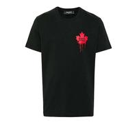 Dsquared2 Small Dripping Maple Leaf Logo Black T-Shirt - M